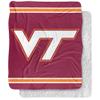 Virginia Tech Blanket, 50"x60" Primary Logo Stripes Silky Touch Sherpa Back Super Soft Throw Blanket view 1