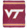 Virginia Tech Blanket, 50"x60" Primary Logo Stripes Silky Touch Sherpa Back Super Soft Throw Blanket view 2