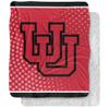 University of Utah Blanket, 50"x60" Logo Dots Silky Touch Sherpa Back Super Soft Throw Blanket view 1