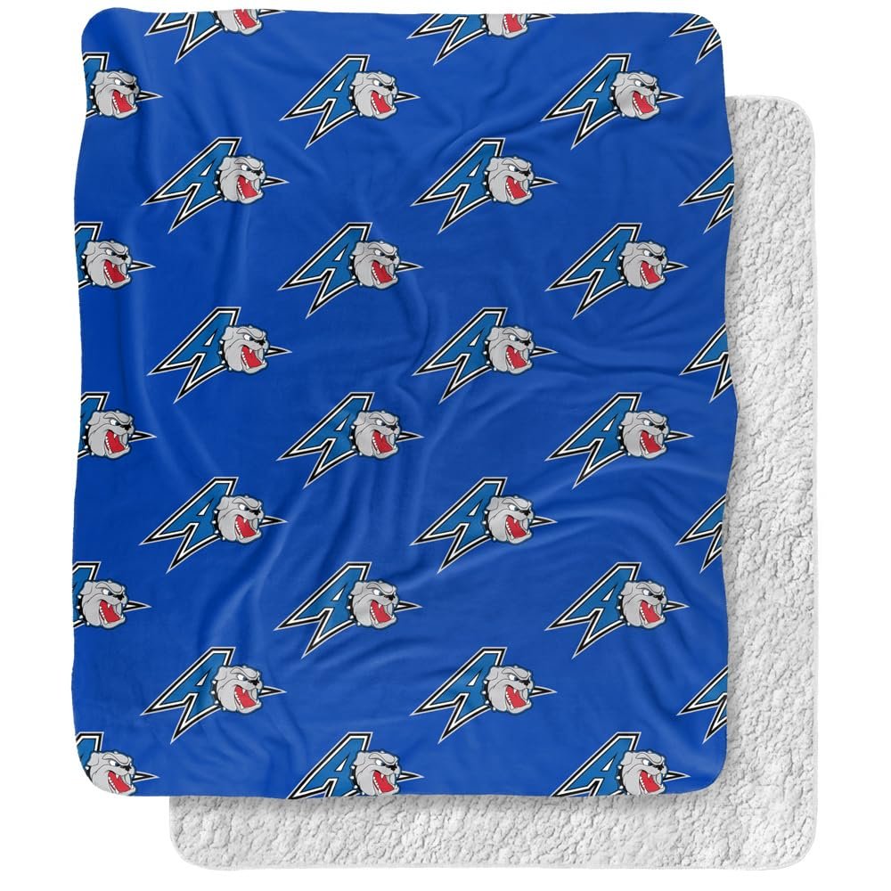 University of North Carolina Asheville Blanket, 50"x60" Logo Pattern Silky Touch Sherpa Back Super Soft Throw Blanket