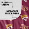 Bethune-Cookman University Blanket, 50"x60" Logo Pattern Silky Touch Sherpa Back Super Soft Throw Blanket view 4
