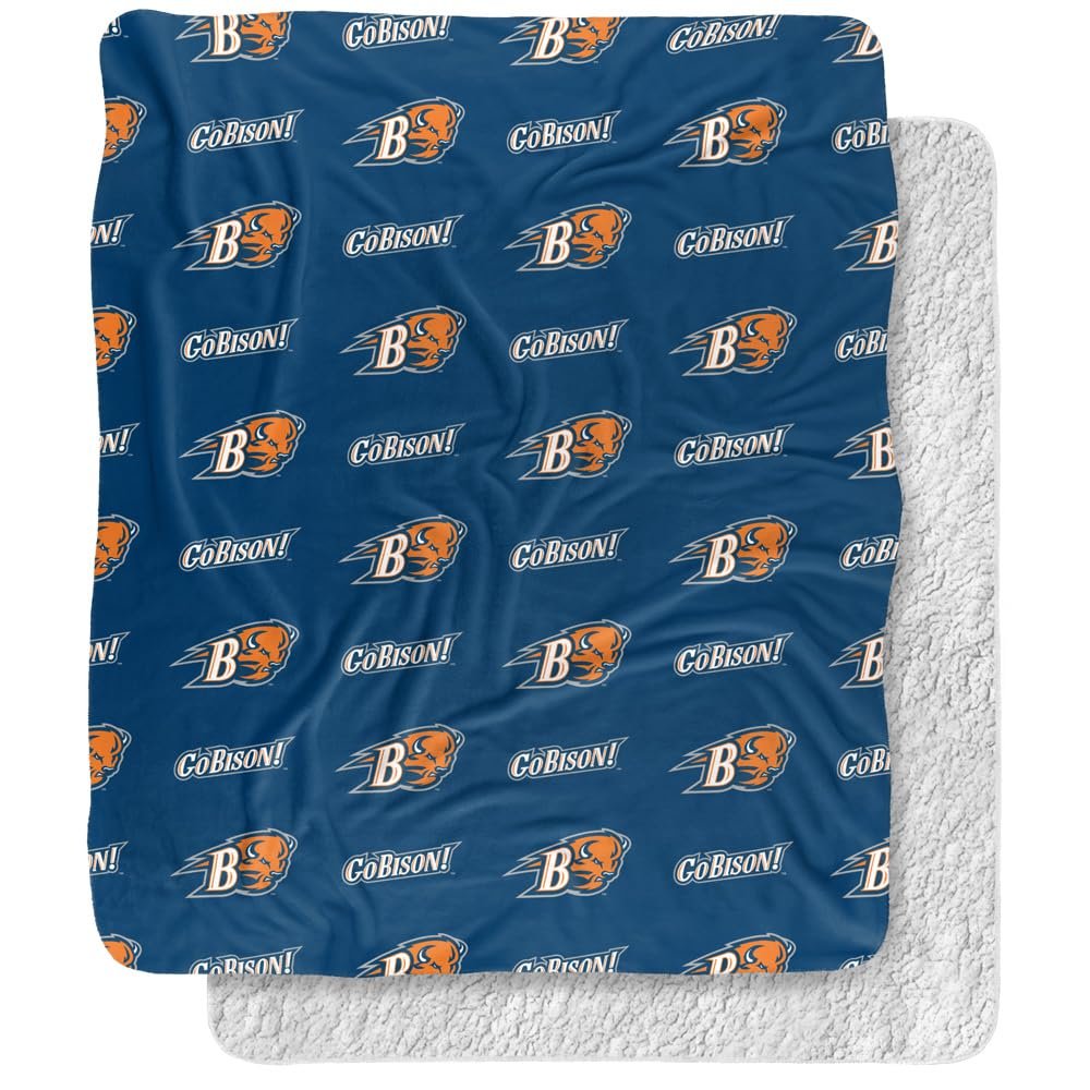 Bucknell University Blanket, 50"x60" Logo Pattern Silky Touch Sherpa Back Super Soft Throw Blanket