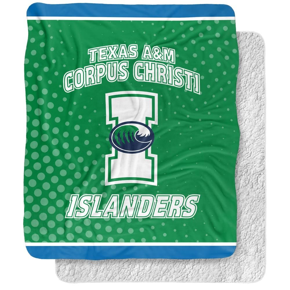 Texas A&M University Blanket, 50"x60" Logo Dots Silky Touch Sherpa Back Super Soft Throw Blanket
