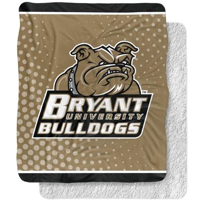 Bryant University Blanket, 50"x60" Logo Dots Silky Touch Sherpa Back Super Soft Throw Blanket