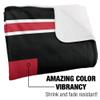 University of Utah Blanket, 50"x60" Primary Logo Stripes Silky Touch Sherpa Back Super Soft Throw Blanket view 3