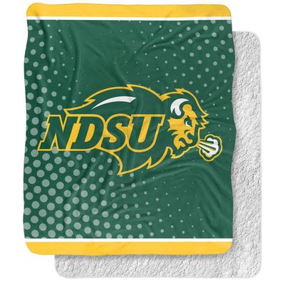 North Dakota State University Blanket, 50"x60" Logo Dots Silky Touch Sherpa Back Super Soft Throw Blanket