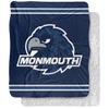 Monmouth University Blanket, 50"x60" Primary Logo Stripes Silky Touch Sherpa Back Super Soft Throw Blanket view 1