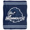 Monmouth University Blanket, 50"x60" Primary Logo Stripes Silky Touch Sherpa Back Super Soft Throw Blanket view 2