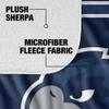 Monmouth University Blanket, 50"x60" Primary Logo Stripes Silky Touch Sherpa Back Super Soft Throw Blanket view 4