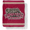Lafayette College Blanket, 50"x60" Primary Logo Stripes Silky Touch Sherpa Back Super Soft Throw Blanket view 1