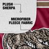 Lafayette College Blanket, 50"x60" Primary Logo Stripes Silky Touch Sherpa Back Super Soft Throw Blanket view 4