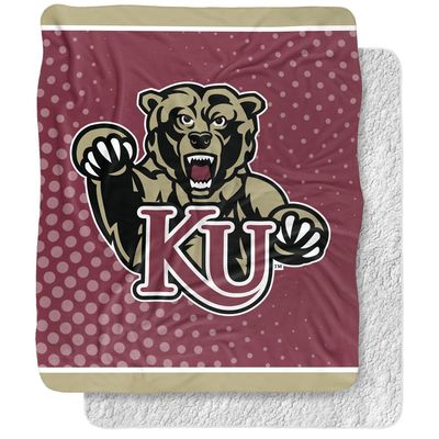Kutztown University Blanket, 50"x60" Logo Dots Silky Touch Sherpa Back Super Soft Throw Blanket