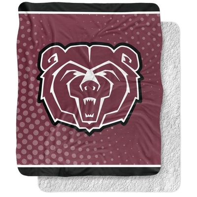 Missouri State University Blanket, 50"x60" Logo Dots Silky Touch Sherpa Back Super Soft Throw Blanket