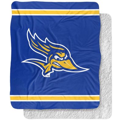 California State University Bakersfield Blanket, 50"x60" Primary Logo Stripes Silky Touch Sherpa Back Super Soft Throw Blanket