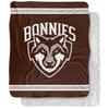 St. Bonaventure University Blanket, 50"x60" Primary Logo Stripes Silky Touch Sherpa Back Super Soft Throw Blanket view 1