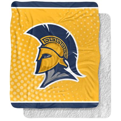 University of North Carolina Greensboro Blanket, 50"x60" Logo Dots Silky Touch Sherpa Back Super Soft Throw Blanket