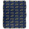 East Tennessee State University Blanket, 50"x60" Logo Pattern Silky Touch Sherpa Back Super Soft Throw Blanket view 2
