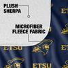 East Tennessee State University Blanket, 50"x60" Logo Pattern Silky Touch Sherpa Back Super Soft Throw Blanket view 4