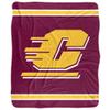 Central Michigan University Blanket, 50"x60" Primary Logo Stripes Silky Touch Sherpa Back Super Soft Throw Blanket view 2