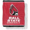 Ball State University Blanket, 50"x60" Logo Dots Silky Touch Sherpa Back Super Soft Throw Blanket view 1