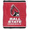 Ball State University Blanket, 50"x60" Logo Dots Silky Touch Sherpa Back Super Soft Throw Blanket view 2