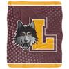 Loyola University Chicago Blanket, 50"x60" Logo Dots Silky Touch Sherpa Back Super Soft Throw Blanket view 2
