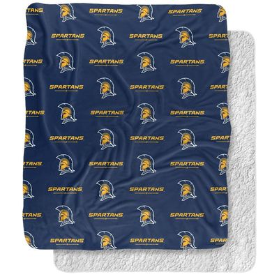 University of North Carolina Greensboro Blanket, 50"x60" Logo Pattern Silky Touch Sherpa Back Super Soft Throw Blanket