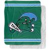Tulane University Blanket, 50"x60" Primary Logo Stripes Silky Touch Sherpa Back Super Soft Throw Blanket view 1