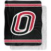 University of Nebraska at Omaha Blanket, 50"x60" Primary Logo Stripes Silky Touch Sherpa Back Super Soft Throw Blanket view 1
