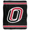 University of Nebraska at Omaha Blanket, 50"x60" Primary Logo Stripes Silky Touch Sherpa Back Super Soft Throw Blanket view 2