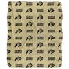 University of Colorado Blanket, 50"x60" Logo Pattern Silky Touch Sherpa Back Super Soft Throw Blanket view 2