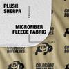 University of Colorado Blanket, 50"x60" Logo Pattern Silky Touch Sherpa Back Super Soft Throw Blanket view 4