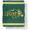 North Dakota State University Blanket, 50"x60" Primary Logo Stripes Silky Touch Sherpa Back Super Soft Throw Blanket view 1