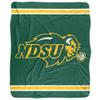 North Dakota State University Blanket, 50"x60" Primary Logo Stripes Silky Touch Sherpa Back Super Soft Throw Blanket view 2