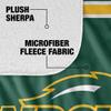 North Dakota State University Blanket, 50"x60" Primary Logo Stripes Silky Touch Sherpa Back Super Soft Throw Blanket view 4