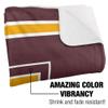 Loyola University Chicago Blanket, 50"x60" Primary Logo Stripes Silky Touch Sherpa Back Super Soft Throw Blanket view 3