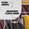 Loyola University Chicago Blanket, 50"x60" Primary Logo Stripes Silky Touch Sherpa Back Super Soft Throw Blanket view 4