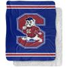 South Carolina State University Blanket, 50"x60" Primary Logo Stripes Silky Touch Sherpa Back Super Soft Throw Blanket view 1