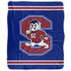 South Carolina State University Blanket, 50"x60" Primary Logo Stripes Silky Touch Sherpa Back Super Soft Throw Blanket view 2