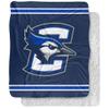 Creighton University Blanket, 50"x60" Primary Logo Stripes Silky Touch Sherpa Back Super Soft Throw Blanket view 1
