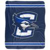 Creighton University Blanket, 50"x60" Primary Logo Stripes Silky Touch Sherpa Back Super Soft Throw Blanket view 2