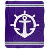 University of Portland Blanket, 50"x60" Primary Logo Stripes Silky Touch Sherpa Back Super Soft Throw Blanket view 2