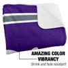 University of Portland Blanket, 50"x60" Primary Logo Stripes Silky Touch Sherpa Back Super Soft Throw Blanket view 3