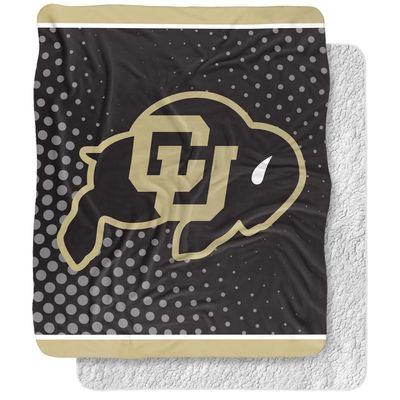 University of Colorado Blanket, 50"x60" Logo Dots Silky Touch Sherpa Back Super Soft Throw Blanket