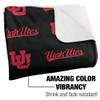 University of Utah Blanket, 50"x60" Logo Pattern Silky Touch Sherpa Back Super Soft Throw Blanket view 3