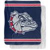 Gonzaga University Blanket, 50"x60" Primary Logo Stripes Silky Touch Sherpa Back Super Soft Throw Blanket view 1