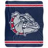 Gonzaga University Blanket, 50"x60" Primary Logo Stripes Silky Touch Sherpa Back Super Soft Throw Blanket view 2