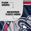 Gonzaga University Blanket, 50"x60" Primary Logo Stripes Silky Touch Sherpa Back Super Soft Throw Blanket view 4
