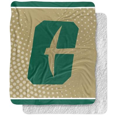 University of North Carolina - Charlotte Blanket, 50"x60" Logo Dots Silky Touch Sherpa Back Super Soft Throw Blanket