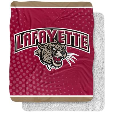 Lafayette College Blanket, 50"x60" Logo Dots Silky Touch Sherpa Back Super Soft Throw Blanket